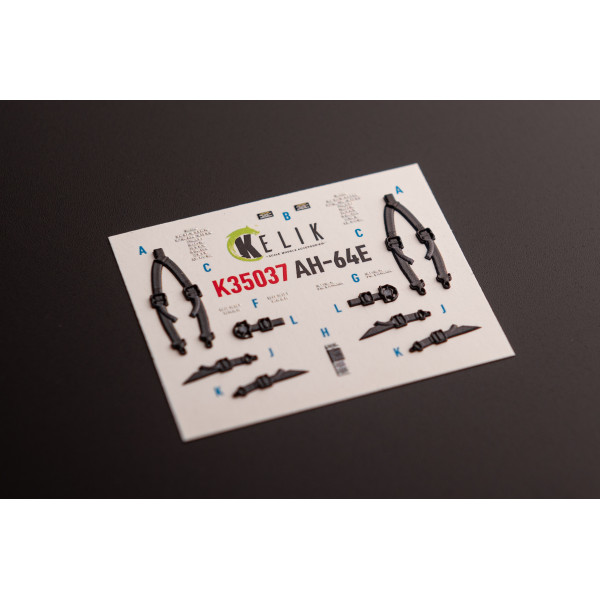 AH-64E Apache - interior 3D decals for Takom 1/35 Kelik K35037