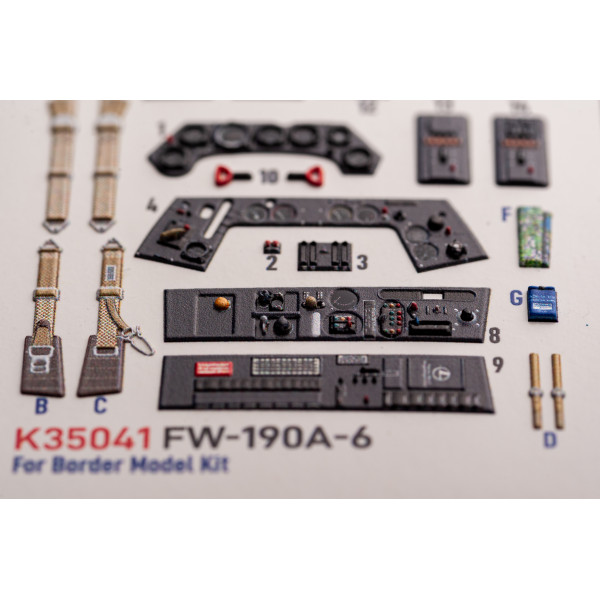 FW-190A-6 - 3D Декаль Інтер'єр для набору Border Models 1/35 Kelik K35041