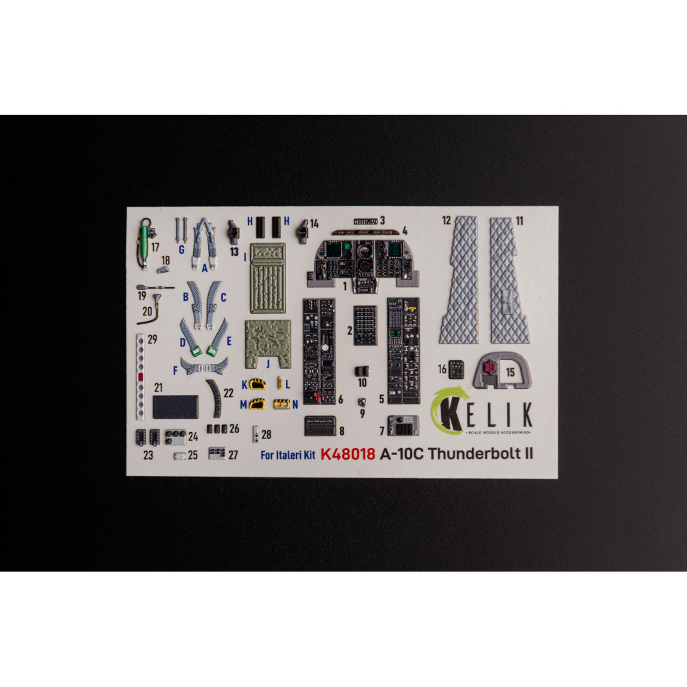 Р-47D "Thunderbolt II"  3D Декаль Інтер'єр для набору Italeri 1/48 Kelik K48018