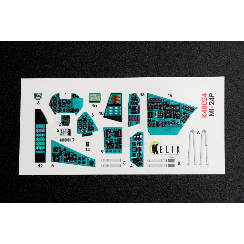 МІ-24П Декаль Інтер'єр для набору зірка  1/48 Kelik K48024
