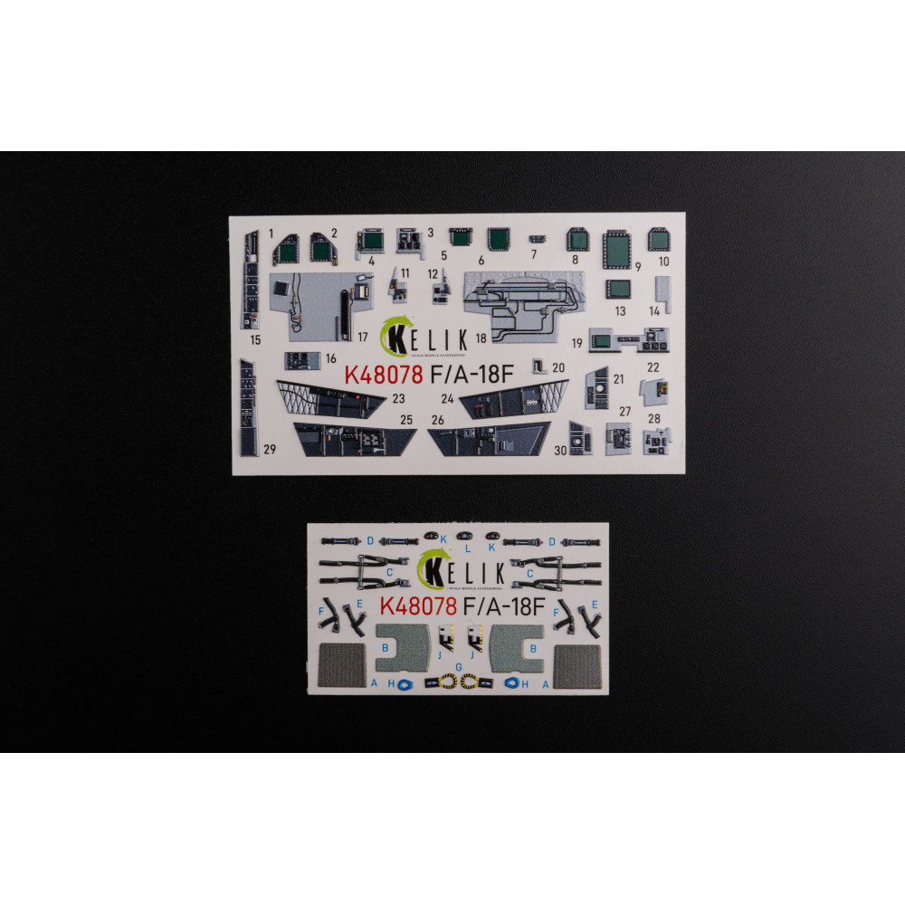 F/A-18F Super Hornet 3D Декаль Інтер'єр для набору MENG 1/48 Kelik K48078