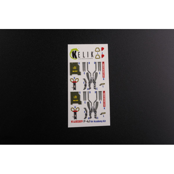 F-4J "Phantom II" interior 3D decals for Academy kit 1/48 Kelik K48089