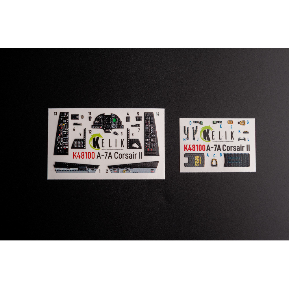 A-7A Corsair II interior 3D decals for HobbyBoss kit 1/48 Kelik K48100
