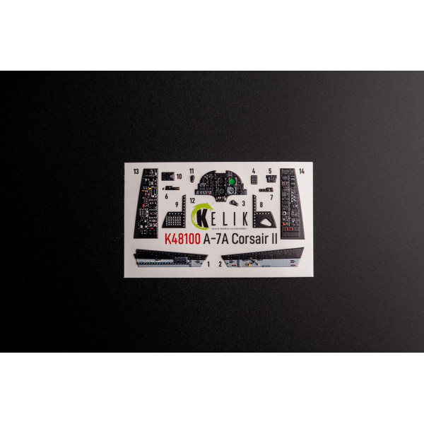 A-7A Corsair II interior 3D decals for HobbyBoss kit 1/48 Kelik K48100