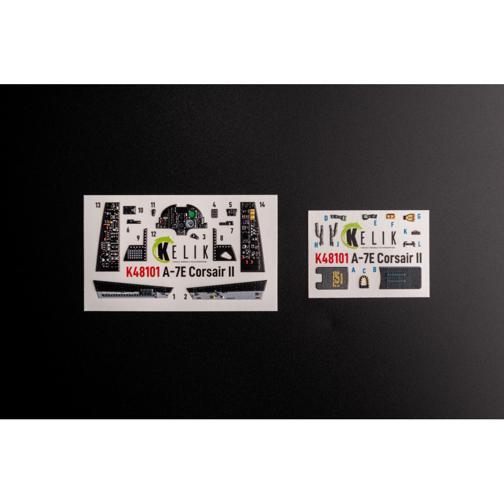 A-7E Corsair II interior 3D decals for HobbyBoss kit 1/48 Kelik K48101