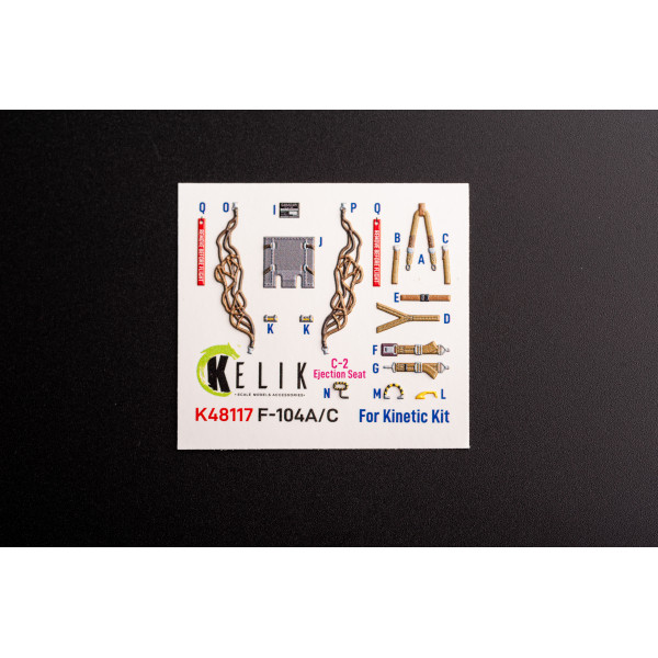 F-104 A/C - 3D Декаль Інтер'єр для набору Kinetic 1/48 Kelik K48117