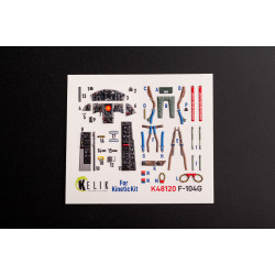 F-104G - interior 3D decals for Kinetic kit 1/48 Kelik K48120