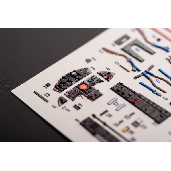 F-104G - interior 3D decals for Kinetic kit 1/48 Kelik K48120