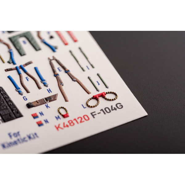 F-104G - interior 3D decals for Kinetic kit 1/48 Kelik K48120