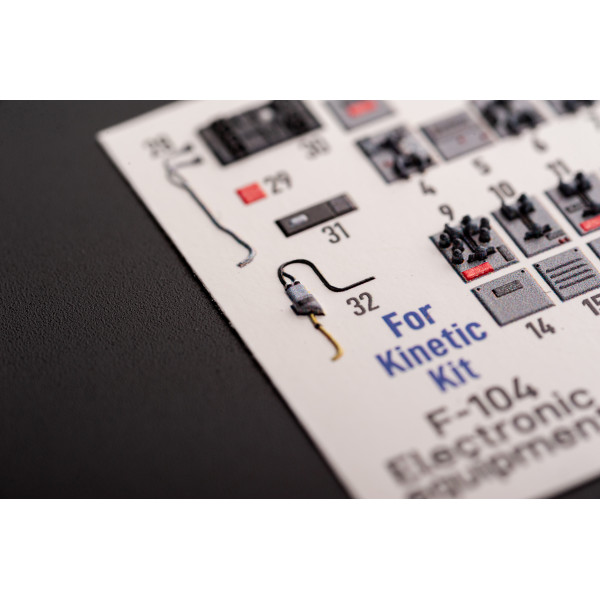 F-104 series Electrical Equipment  - 3D Декаль Інтер'єр для набору Kinetic 1/48 Kelik K48121