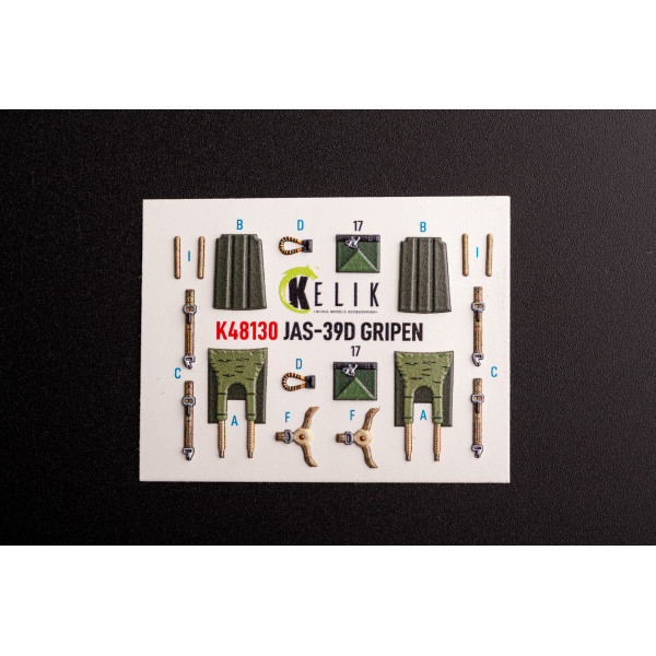 Jas-39 D - 3D Декаль Інтер'єр для набору Italeri 1/48 Kelik K48130