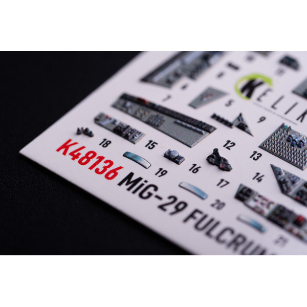 Mig-29C (9-13) Fulcrum - 3D Декаль Інтер'єр для набору  GWH 1/48 Kelik K48136