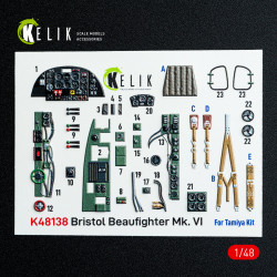 Bristol Beaufighter Mk.VI - interior 3D decals for Tamiya kit 1/48 Kelik K48138