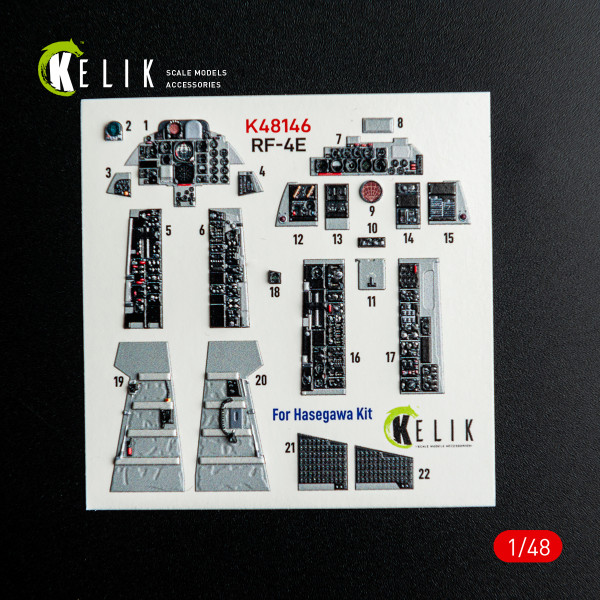 RF-4E - 3D Декаль Інтер'єр для набору Hasegawa 1/48 Kelik K48146