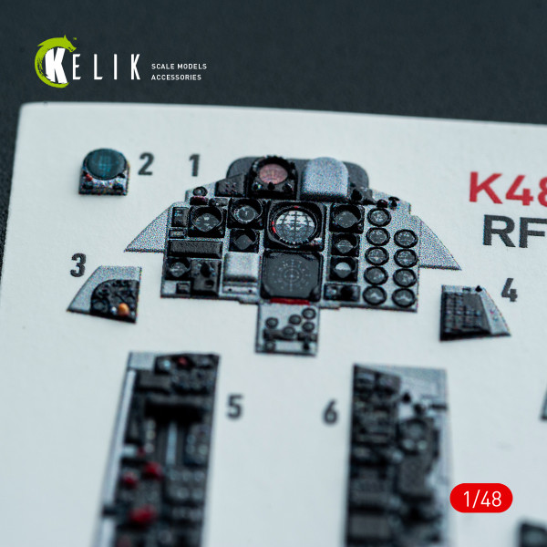 RF-4E - 3D Декаль Інтер'єр для набору Hasegawa 1/48 Kelik K48146