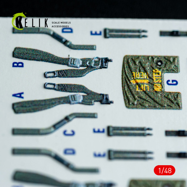 F-4J/S - 3D Декаль Інтер'єр для набору Hasegawa 1/48 Kelik K48147