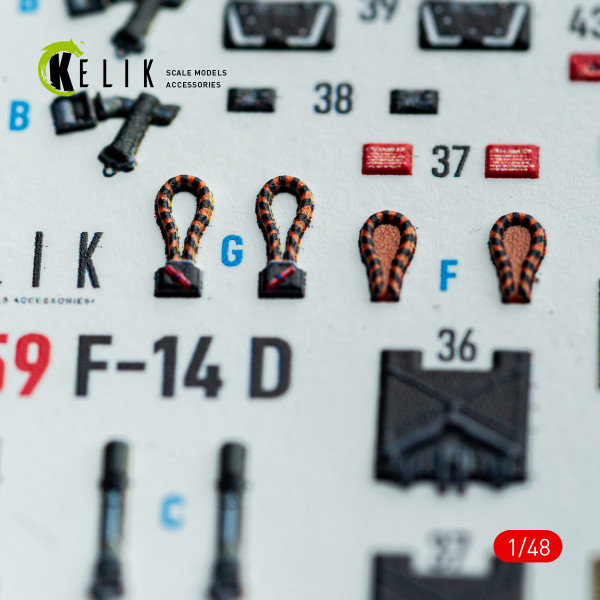 F-14D - 3D Декаль Інтер'єр для набору GWH 1/48 Kelik K48159