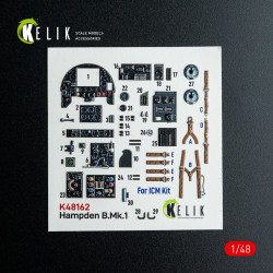 Hampden B.Mk.1 - interior 3D decals for ICM kit 1/48 Kelik K48162