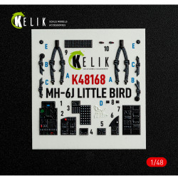 MH-6J Little Bird - interior 3D decals for ICM kit 1/48 Kelik K48168