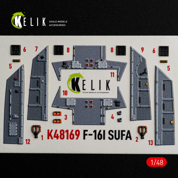 F-16I SUFA - 3D Декаль Інтер'єр для набору GWH 1/48 Kelik K48169