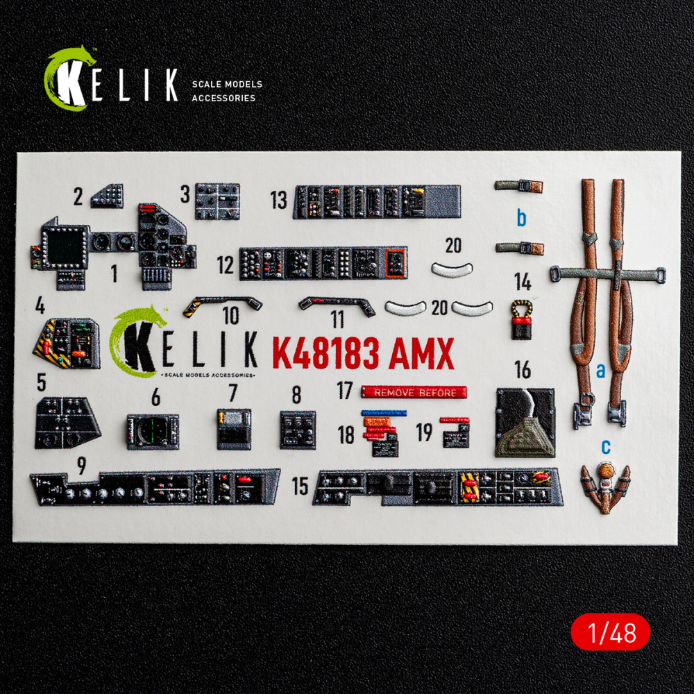 AMX - 3D Декаль Інтер'єр для набору HobbyBoss 1/48 Kelik K48183