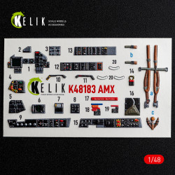 AMX - 3D Декаль Інтер'єр для набору HobbyBoss 1/48 Kelik K48183
