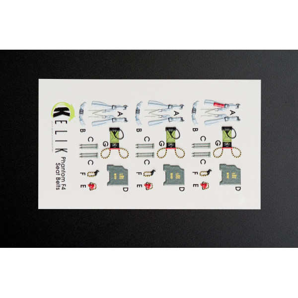 F-4E  "Phantom II" interior 3D decals for FineMolds kit 1/72 Kelik K72008