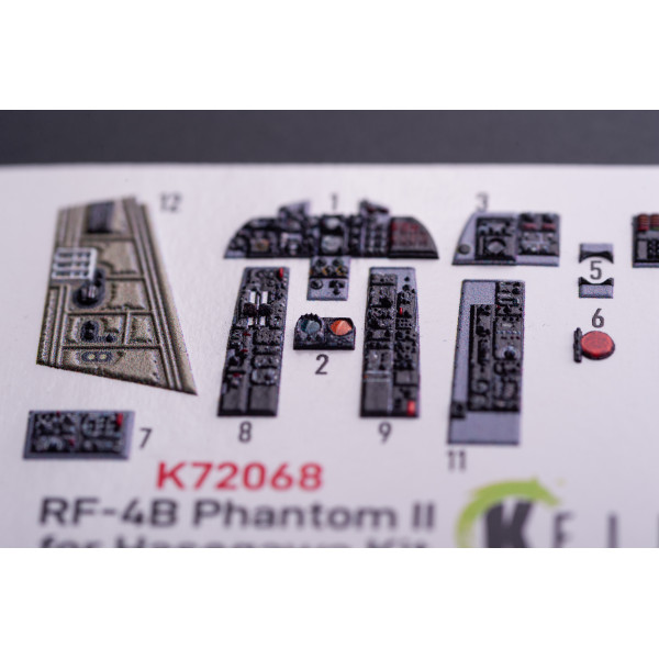 RF-4B- 3D Декаль Інтер'єр для набору Hasegawa 1/72 Kelik K72068
