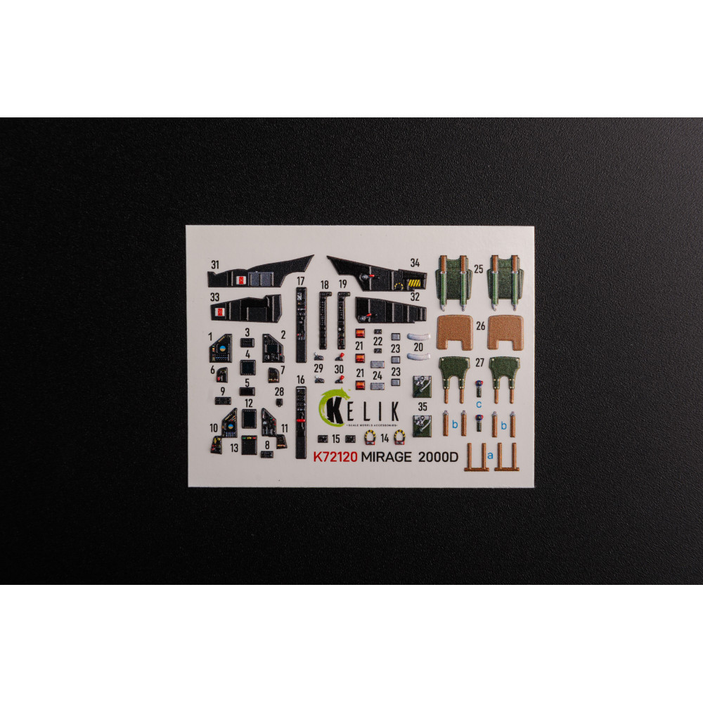Mirage 2000D 3D Декаль Інтер'єр для набору ModelSvit 1/72 Kelik K72120