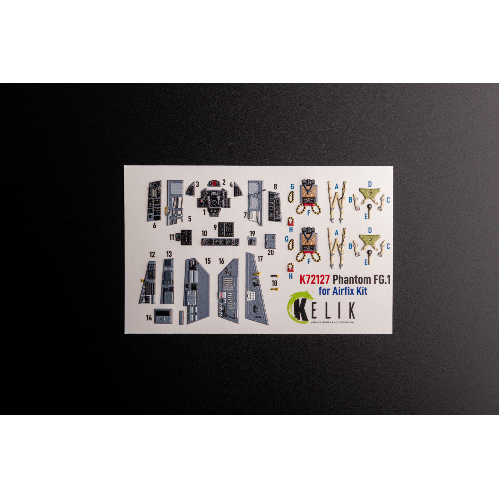 FG.1 Phantom interior 3D decals for Airfix kit 1/72 Kelik K72127