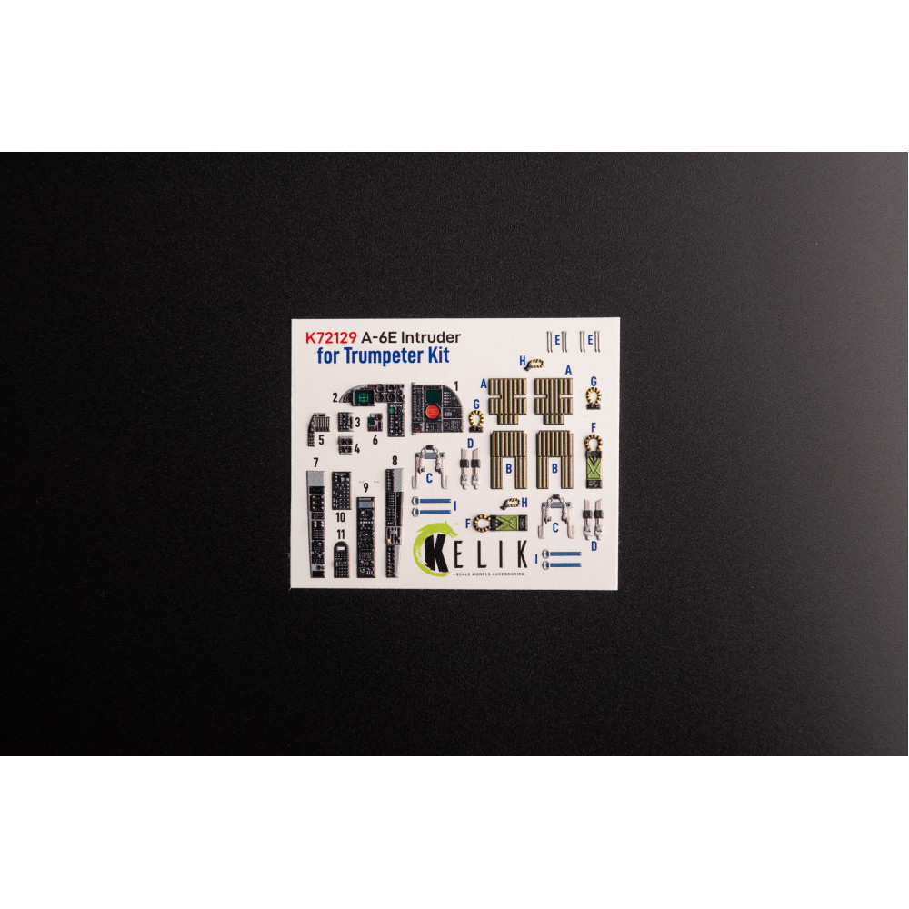 A-6E Intruder interior 3D decals for Trumpeter kit 1/72 Kelik K72129