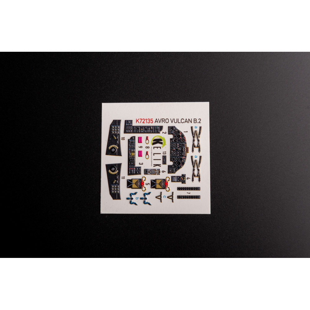 AVRO VULCAN B.2 Front cockpit interior 3D decals for Airfix kit 1/72 Kelik K72135