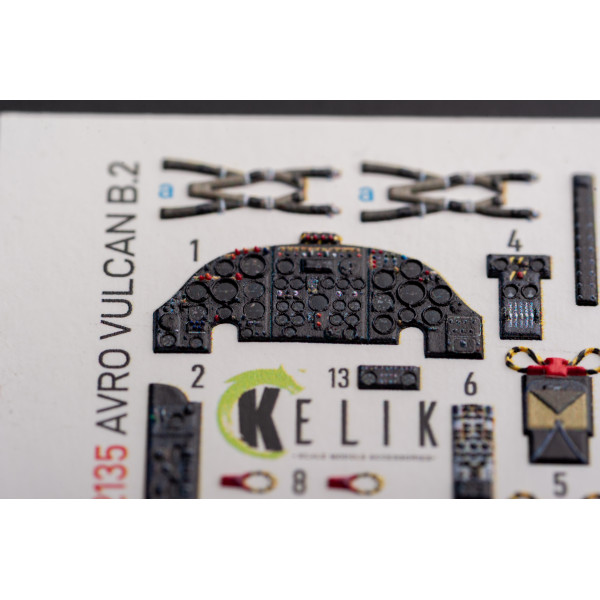 AVRO VULCAN B.2 Front cockpit interior 3D decals for Airfix kit 1/72 Kelik K72135