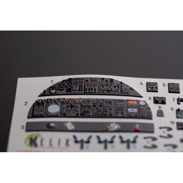 AVRO VULCAN B.2 Rear cockpit interior 3D decals for Airfix kit 1/72 Kelik K72136