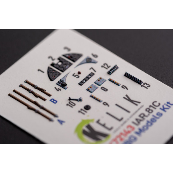 IAR.81c 3D Декаль Інтер'єр для набору IBG Models 1/72 Kelik K72143