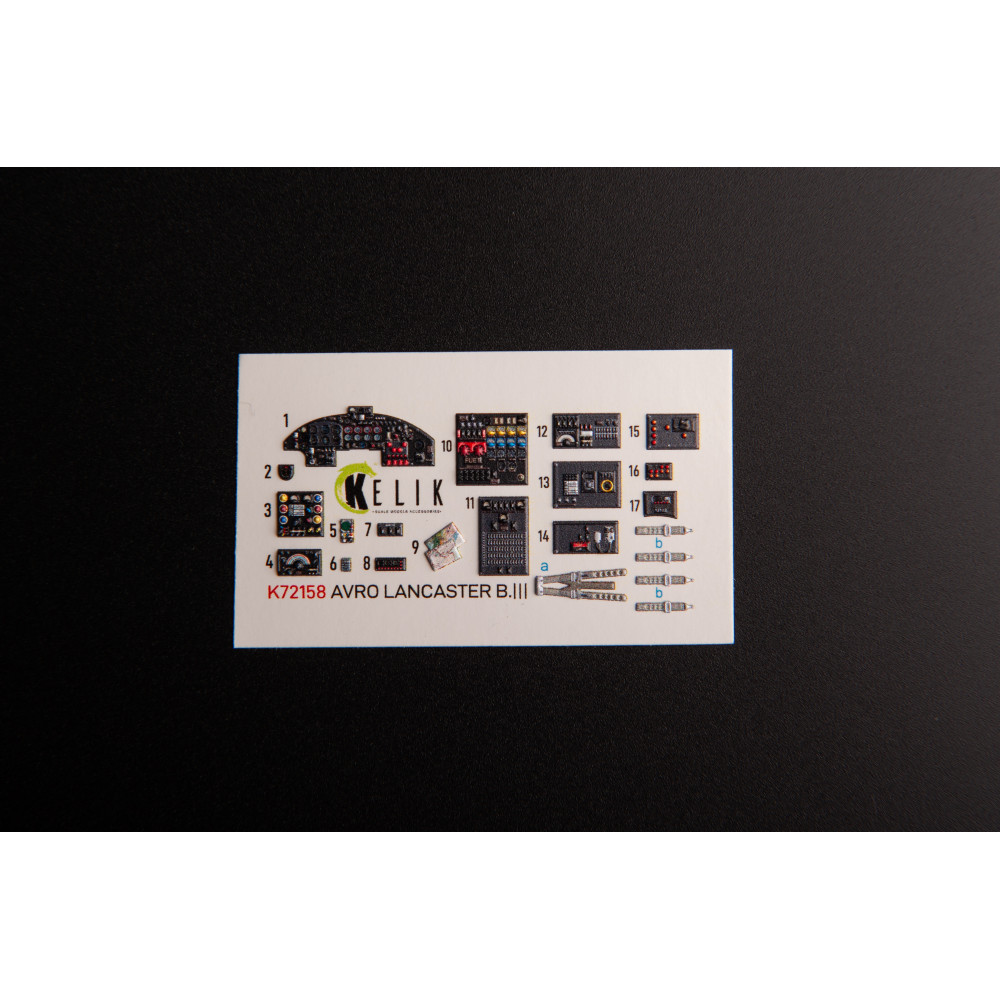 AVRO LANCASTER B.III interior 3D decals for Airfix kit 1/72 Kelik K72158