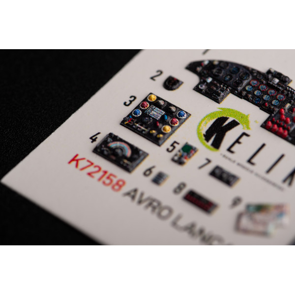 AVRO LANCASTER B.III interior 3D decals for Airfix kit 1/72 Kelik K72158