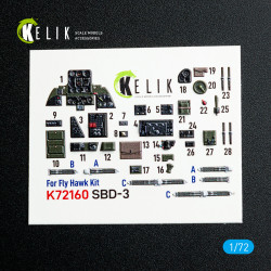 SBD-3 Dauntless - interior 3D decals for FlyHawk kit 1/72 Kelik K72160