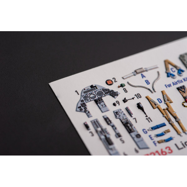 F.2A Lighting 3D Декаль Інтер'єр для набору Airfix 1/72 Kelik K72163