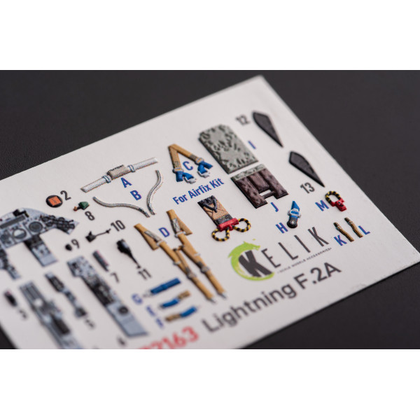 F.2A Lighting 3D Декаль Інтер'єр для набору Airfix 1/72 Kelik K72163