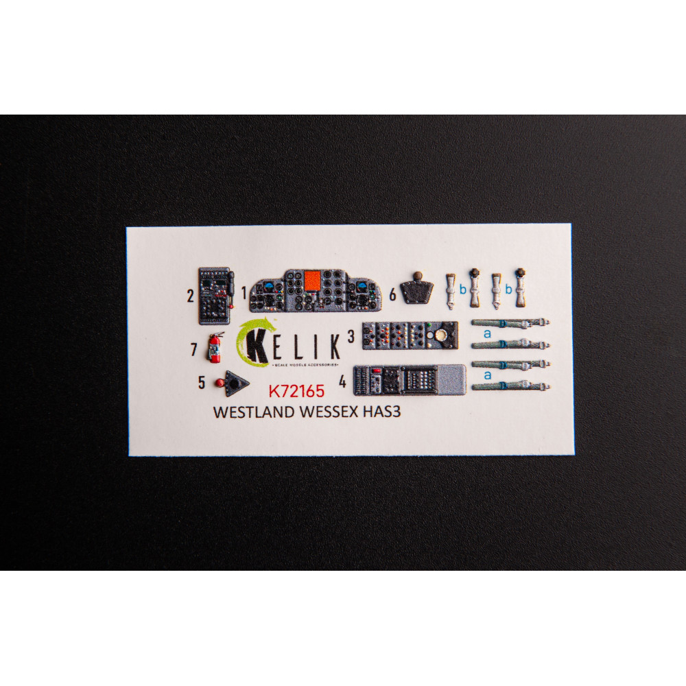 Westland Wessex HAS.3 3D Декаль Інтер'єр для набору Italeri 1/72 Kelik K72165