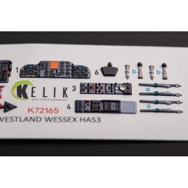Westland Wessex HAS.3 3D Декаль Інтер'єр для набору Italeri 1/72 Kelik K72165