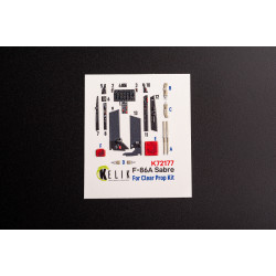 F-86A Sabre - interior 3D decals for ClearProp kit 1/72 Kelik K72177