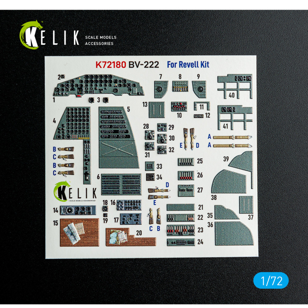 BV-222 - interior 3D decals for Revell  kit (1/72) Kelik K72180