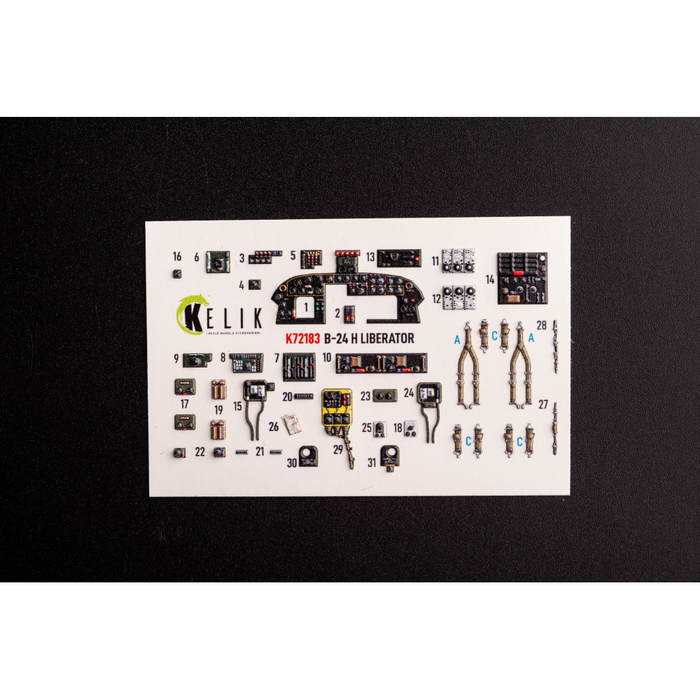 B-24H Liberator - 3D decals for Airfix kit 1/72 Kelik K72183