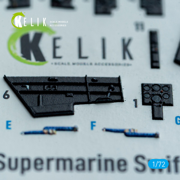 Supermarine Swift FR.5 - 3D Декаль Інтер'єр для набору AirFix 1/72 Kelik K72185