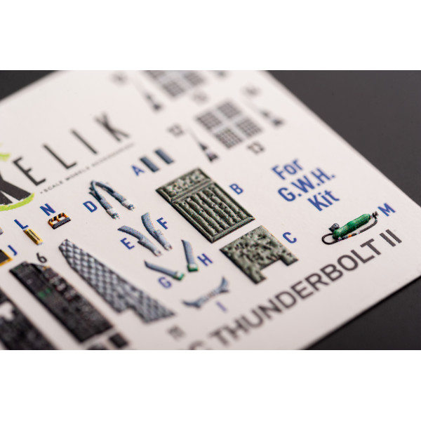 A-10C Thunderbolt II - interior 3D decals for GWH kit 1/72 Kelik K72190