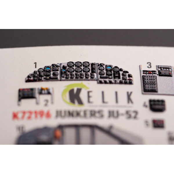 Ju-52 - 3D Декаль Інтер'єр для набору Italeri 1/72 Kelik K72196