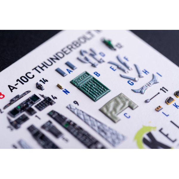 A-10C - interior 3D decals for Hasegawa kit 1/72 Kelik K72198