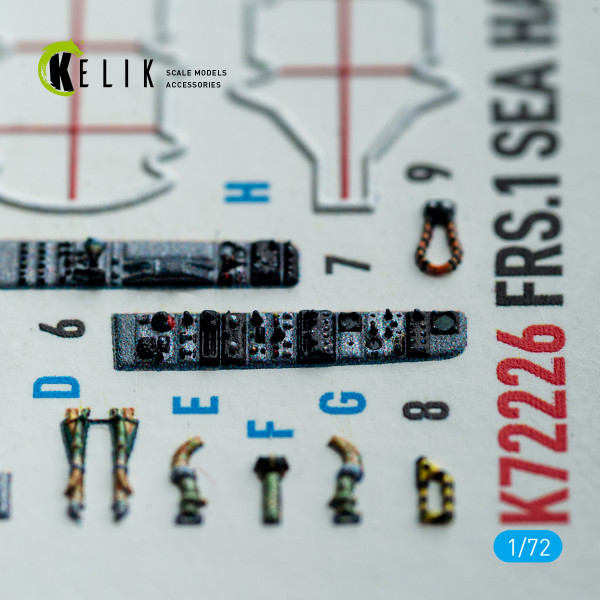 FRS.1 SEA Harrier - 3D Декаль Інтер'єр для набору Italeri 1/72 Kelik K72226